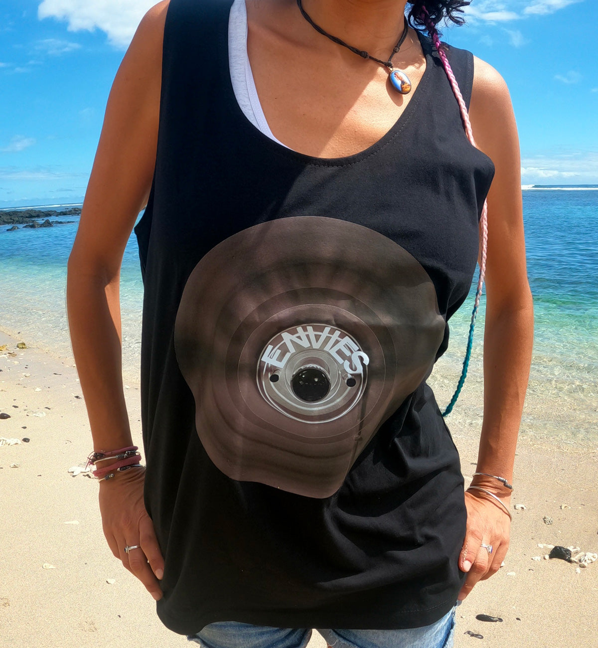 Débardeur OUA, Modèle Envies Noir by LydiaA