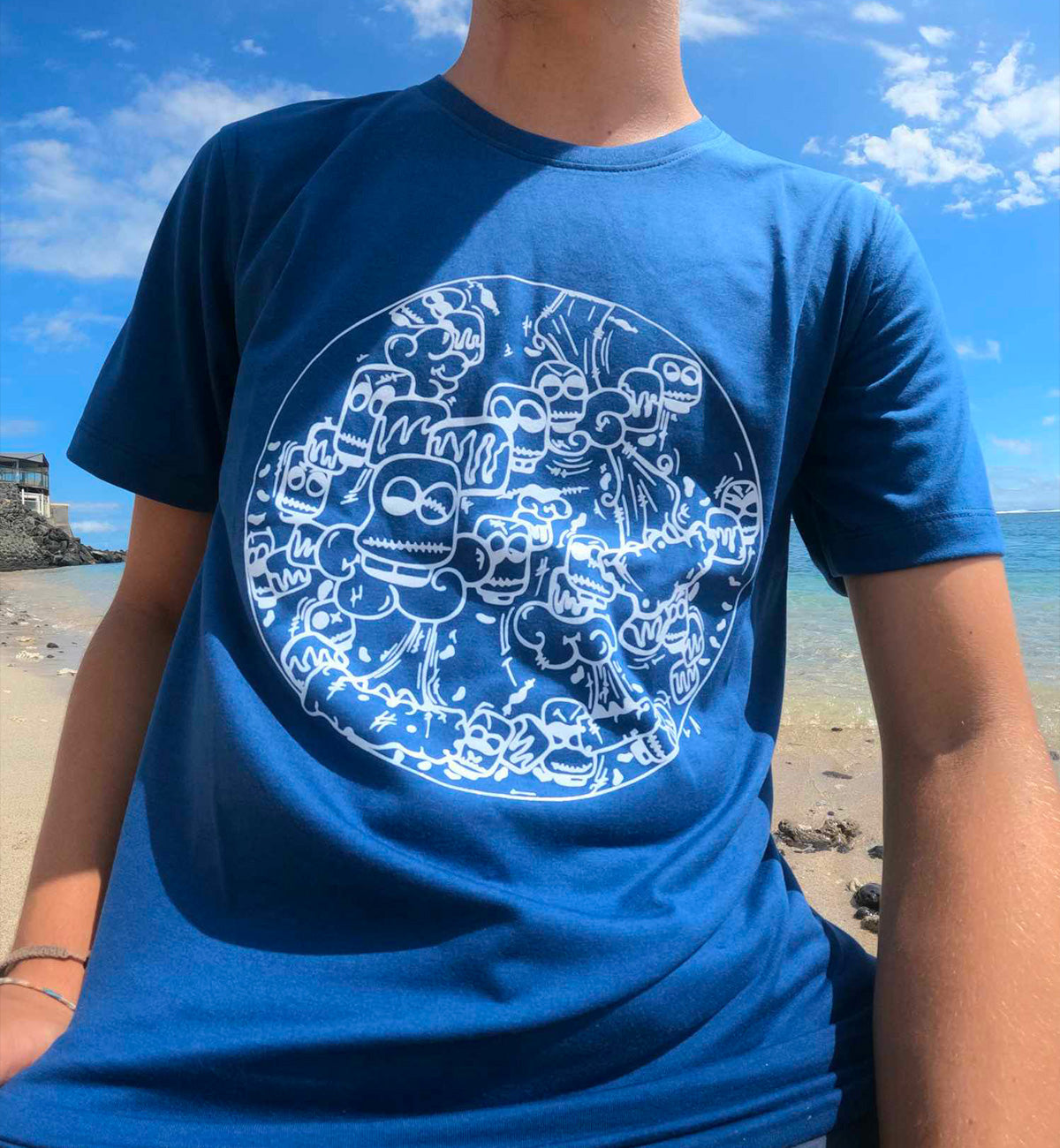 Tee-shirt Circle Luks Bleu